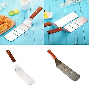 Stainless Steel Metal Griddle Spatula Griddle Accessories Hamburger Turner Scraper Pancake Flipper Great for BBQ Grill