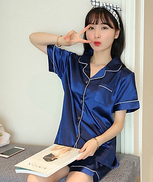 Bộ đồ pijama short trơn tay ngắn C095