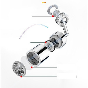 Vòi Nước Bồn Rửa Chén, Vòi Nước Xoay 720 Độ, Vòi Nước Tăng Áp Bồn Rửa Bát