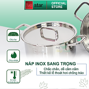 Bộ Nồi Xửng Hấp Inox 304 Fivestar (20cm)