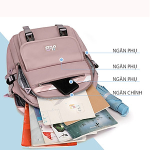 Balo học sinh trung học cho bé gái phong cách Hàn Quốc dày dặn chống tấm nước – HS1026