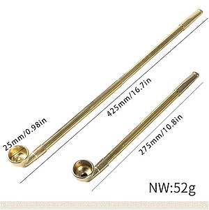 Tẩu thuốc dài hợp kim đồng Trung Hoa, kéo dài ra được đến 40 cm ( không kèm theo dây và túi vải)