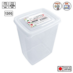 Hộp nhưa bảo quản thực phẩm 1300ml, có nắp mềm - Nội địa Nhật Bản