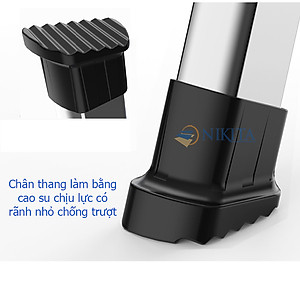 Thang ghế tay vịn gia đình xếp gọn, bậc thang to kèm tay vịn đảm bảo an toàn -Hàng chính hãng NIKITA