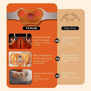 ￼Máy massage cổ vai gáy Y3 Plus chườm ấm hồng ngoại giảm đau nhức thư giãn toàn thân