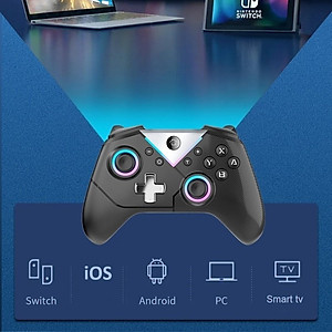 Gamepad tay game Không dây Bluetooth CM617 led RGB cho máy tính, laptop, smartphone, máy tính bảng, máy game hàng nhập khẩu