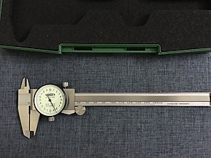 Thước kẹp cơ đồng hồ INSIZE 1312 hàng chính hãng, độ bền cao, đo chính xác, mặt đồng hồ chịu va đập