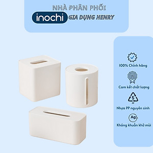 Hộp khăn giấy vuông,Tròn, chữ nhật sano inochi màu trắng sang trọng