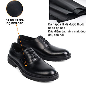 Giày da nam, giày đốc nam trẻ trung nam Bụi Leather G122 - Da bò thật Nappa cao cấp - Bảo hành 12 tháng
