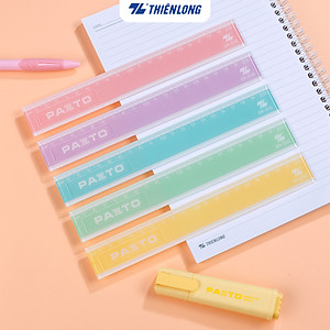 Thước nhựa thẳng màu Pastel dài 20 cm Thiên Long Pazto SR-010 - Màu ngẫu nhiên