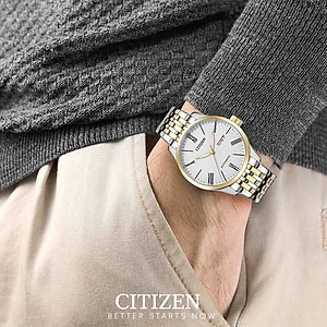 Đồng Hồ Nam Citizen Dây Thép Không Gỉ NH8354-58A - Mặt Trắng