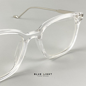 Gọng Kính Cận, Kính Giả Cận Chống Ánh Sáng Xanh Dáng Vuông To Càng Kim Loại Hàn Quốc - BLUE LIGHT
