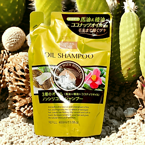 Dầu Gội Đầu Phục Hồi Tóc Yếu Dễ Gãy Rụng Chiết Xuất Tinh Dầu Ngựa Deve Natural Oil Shampoo (Chai 480 mL)