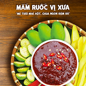 Mắm ruốc ăn liền (ăn thấy me tươi có hột chua chua rất ngon) nguyên liệu tươi thơm ngon đặc biệt Làng Chài Xưa 400g