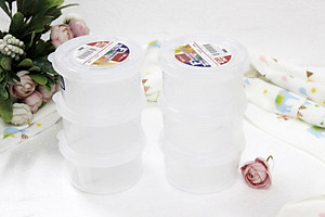 Combo 2 sản phẩm set 03 hộp chia thức ăn 200ml-180ml, thiết kế tinh tế, đẹp mắt, khả năng giữ kín hơi vượt trội - nội địa Nhật Bản 