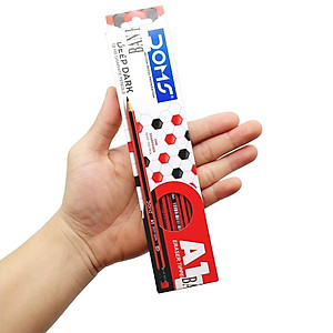 Hộp 12 Bút Chì Gỗ HB A1 Deep Dark + Gôm + Chuốt - DOMS 8716