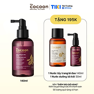 Nước dưỡng da đầu bồ kết Cocoon giảm gàu và chăm sóc da đầu nhạy cảm 140ml