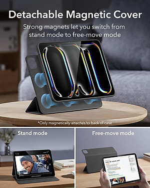 Bao Da dành cho iPad Pro 11 inch / iPad Pro 13 inch 2024 ESR Rebound Hybrid Case 360 - Hàng Chính Hãng