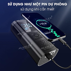 Bơm điện cầm tay di động VC-027 cho ô tô, xe đạp điện, xe máy dung lượng 6000 mAh, đa năng, không dây di động 150 psi (đủ phụ kiện) - Mai Lee
