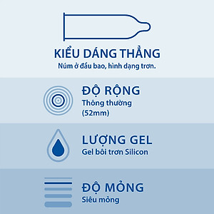 Bao cao su Durex Invisible Extra Thin Extra Sensitive 1 Hộp 10 Bao