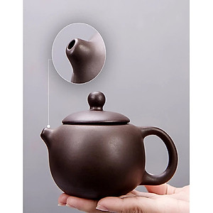 Bộ Bình Trà Tử Sa Mini Có Túi Đựng Đi Du Lịch Tiện Lợi Thích Hợp 2 - 4 Người Dùng Gồm 1 Ấm Trà, 4 Tách, 1 Bình Đựng Trà - Hàng chính hãng 