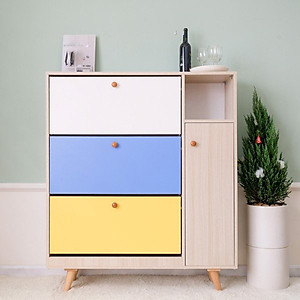 TỦ GIÀY GỖ CAO CẤP OHAHA PHỐI NHIỀU MÀU 01 - TG054
