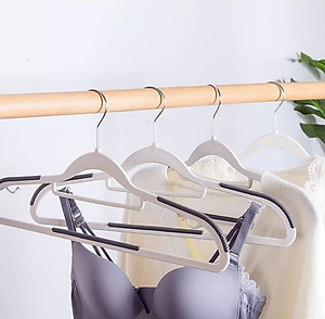 Combo 5 Móc Treo Quần Áo Chống Trượt, Biến Dạng Quần Áo, Móc Áo Nhựa Cao Cấp Chịu Tải Lớn Xoay 360 - Chính Hãng