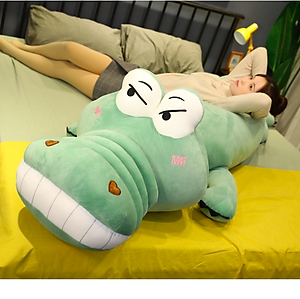 Thú nhồi bông cá sấu mắt lồi khổng lồ - Size từ 1m đến 1m6 - Quà tặng gấu bông cá sấu dễ thương.