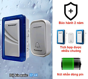 CHUÔNG CỬA KHÔNG DÂY DB658 (BLACK) THƯƠNG HIỆU KAWASAN