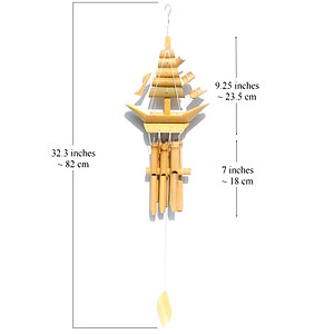 Chuông gió tre hình con thuyền