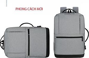 Ba lô du lịch thể thao nam công suất lớn phong cách mới tích hợp sạc USB tiện dụng và công nghệ chống thấm nước (15,6")