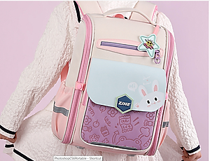 Balo học sinh cấp 1 và 2 siêu nhẹ chống gù chống nước cao cấp phong cách nhật bản