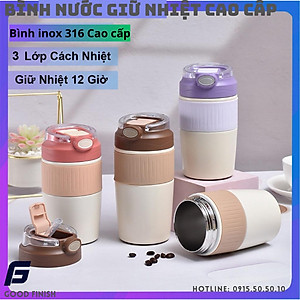 Ly Giữ Nhiệt Có Ống Hút Inox 316 FG Good Finish | Bình Giữ Nhiệt Dung Tích 450ml Giữ Nhiệt 6 Giờ