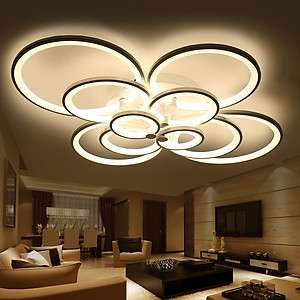 Đèn trần LED 8 cánh 3 chế độ ánh sáng có điều khiển từ xa tăng giảm GOLDSEEELAMP