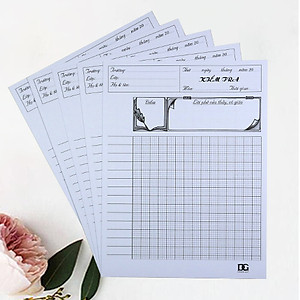 Giấy kiểm tra 4 ô ly và kẻ ngang- giấy trắng dày viết đẹp đường kẻ rõ ràng dành cho học sinh cấp 2 3 mới đẹp (36 tờ/ 3 xấp), Green Art