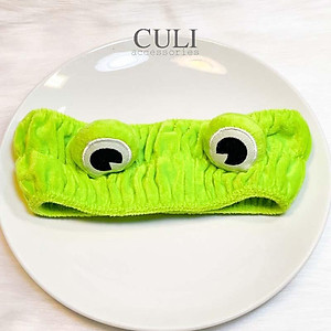 Băng đô cài tóc, Bờm cài tóc ếch xanh, dùng cài tóc tẩy trang, rửa mặt siêu đáng yêu