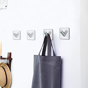 Combo 4 móc treo đồ dán tường inox 304 Hobby home decor V110-4