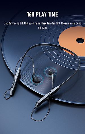 Tai Nghe Bluetooth 5.3 Choàng Cổ ROBOT Spirit N30 - Màu Đen - HÀNG CHÍNH HÃNG