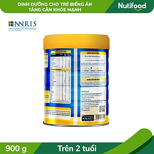 Sữa Bột Nutifood GrowPLUS+ Biếng Ăn (Xanh) 2+ Lon 900G - Tăng cân khoẻ mạnh
