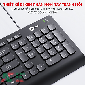 Bàn Phím Văn Phòng Lenovo Lecoo KB103 - Hàng Chính Hãng