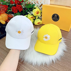 mũ lưỡi trai thêu hoa cúc hottrend