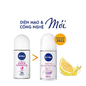 Lăn Ngăn Mùi NIVEA Extra Brightening Trắng Mịn Mờ Vết Thâm (50ml) - 83747