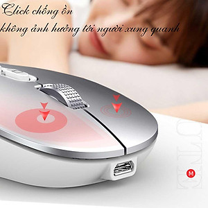 Chuột Không Dây PIX-LINK P103A Pin Sạc USB 2.4GHz DPI 1600, Không Tiếng Ồn Sử Dụng Cho PC, Laptop, Tivi Hàng Chính Hãng
