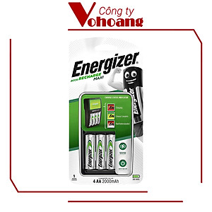 Bộ sạc Energizer Charger kèm 4 pin Ener AA 2000mAh, tự ngắt sạc (CHVCM4) ( Mẫu mới)