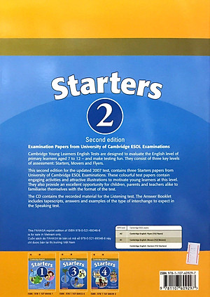 Sách Cambridge Young Learner English Test Starters 2: Student Book
