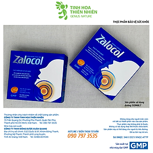 Viên ngậm ho thảo mộc Zalocol  Hỗ trợ giảm đờm, đau rát họng, khản tiếng (Hộp 20 viên) - Genat - Giao 2H HCM