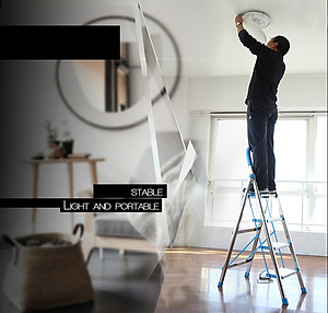 Thang nhôm ghế bậc lớn Nikita NKT-DL04