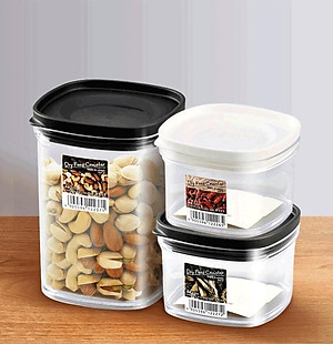 Hộp thực phẩm nắp kín Inomata Canister (220ml/ 520ml) hàng Made in Japan