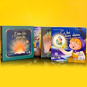 Combo Quà Tặng ”Đốm Lửa Diệu Kỳ” Gồm 3 Cuốn: Hansel Và Gretel - Cô Bé Bán Diêm - Bác Nông Dân Và Con Quỷ (Hoạt Hình Song Ngữ 4D)