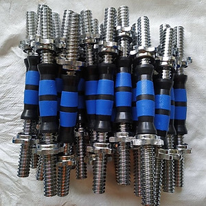 Bộ 2 đòn tạ tay 35cm (sắt Xanh) Đúc Đặt cao cấp + 4 khóa chốt